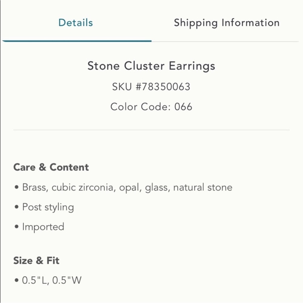 Anthropologie stone cluster earring in pink - Picture 7 of 13